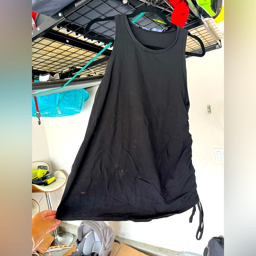 Black high neck tank